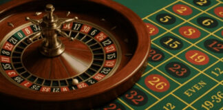 Een roulette tafel bij Hommerson Casino in Den Haag