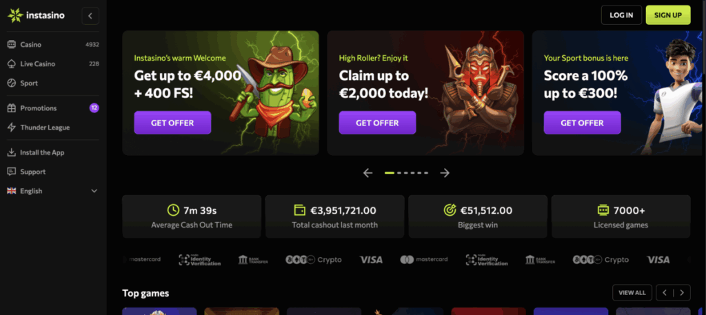 instasino Cruks en toch gokken registratie