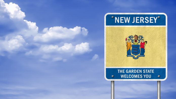 a street sign welcoming people into the state of New Jersey