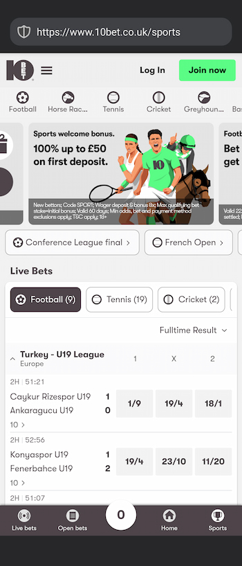 10bet sports betting site