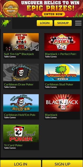 Blackjack Apps Raging Bull Casino