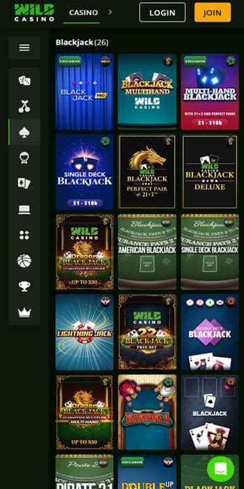 Blackjack Apps Wild Casino