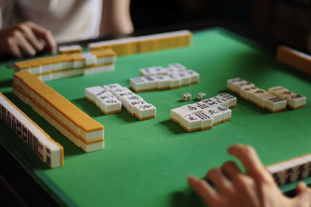 A game of mahjong.