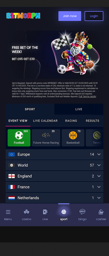 betmorph crypto betting site